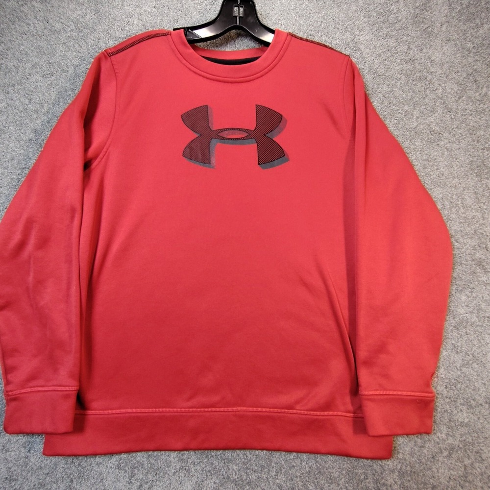 Under Armour Sweatshirt Red Youth XL Long Sleeve Crew Neck Pullover